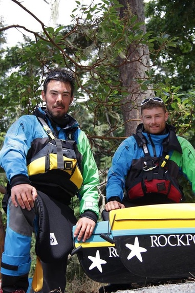 Joe Leach and David Horkan kayak Vancouver Island