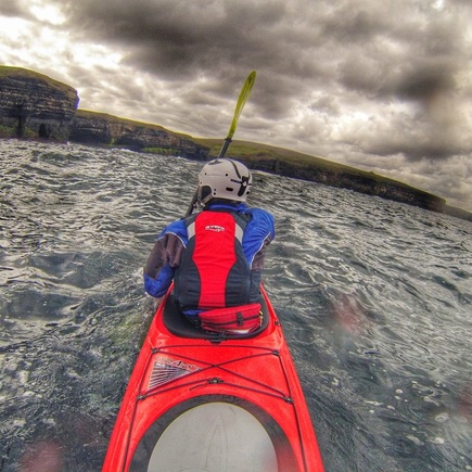 David Horkan Kayaking on the west coast of Ireland with AT paddles