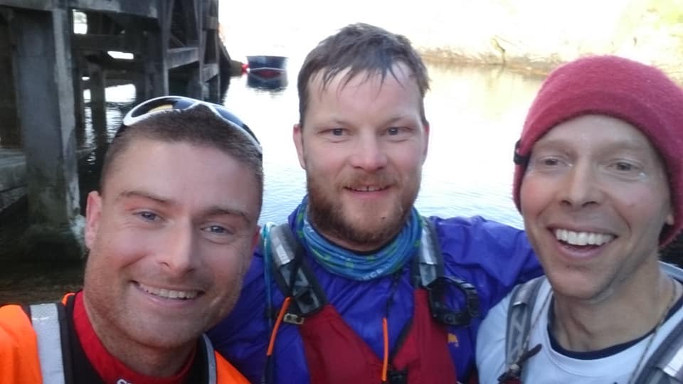 David Horkan, Shane Young, Ali Donald kayak across the Irish sea,
